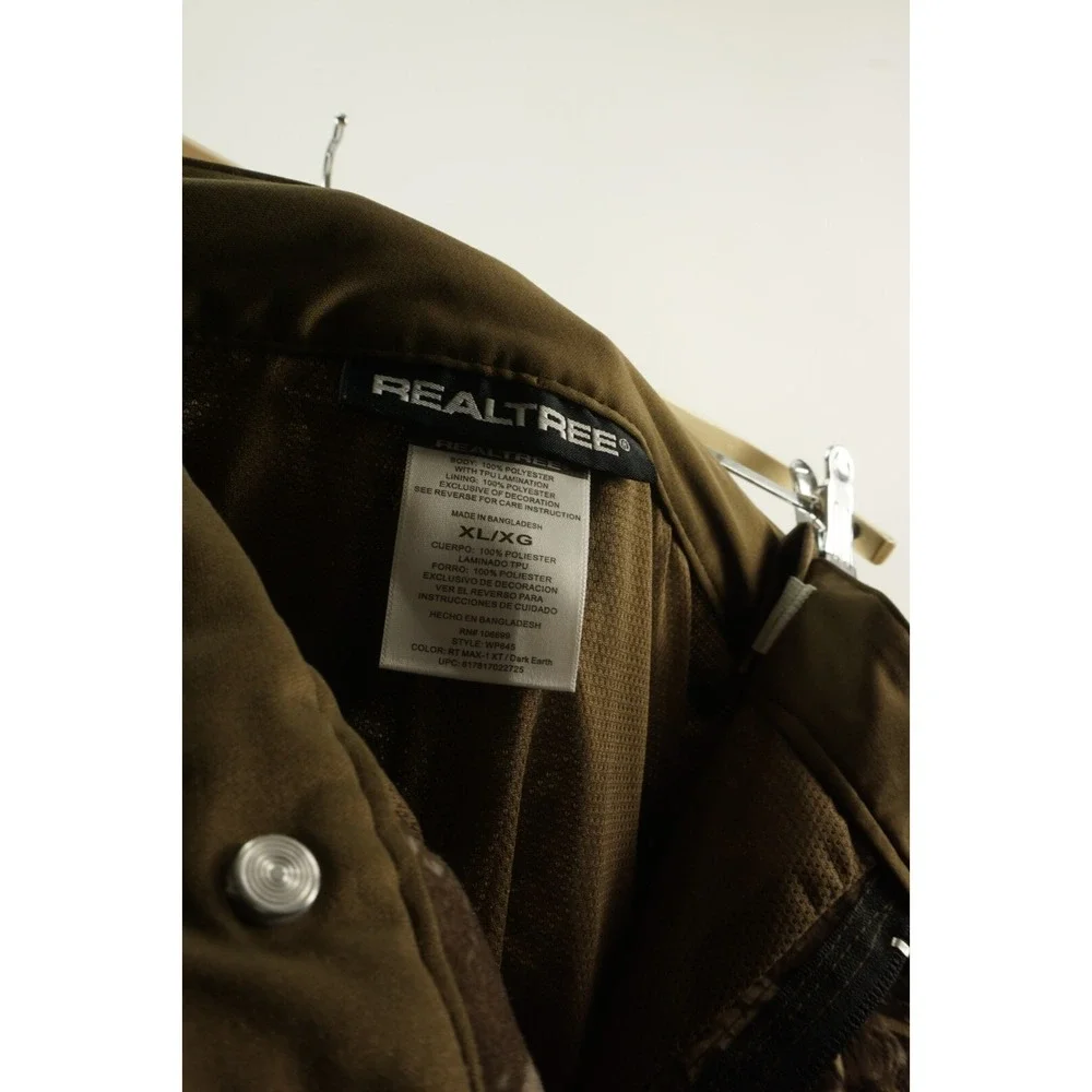 Realtree Scent Factor MAX-1 Waterproof‎ Windproof Men's XL Camo Zip Cargo Pants